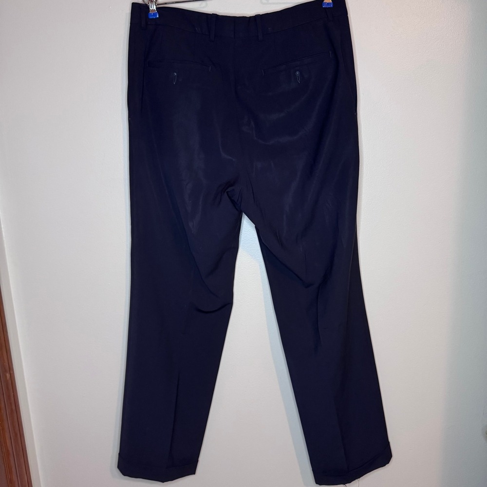 Hugo Boss Black Dress Pants Flat Front Tailored Trousers 34x30